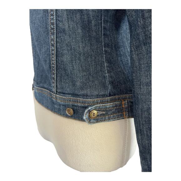 Level 99 Denim Jacket Women Small Cropped Jean Button Front Western Cowgirl Boho - Picture 11 of 12